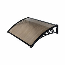 F36470029 Art.821/62 PENSILINA NAXOS in policarbonato alveolare  1.2x1 mt struttura in alluminio nero Biacchi