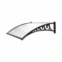 F36470024 PENSILINA NAXOS in policarbonato compatto  1.2x0.8 mt struttura in alluminio nero art.821/46 Biacchi