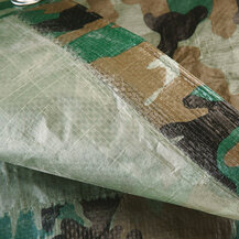 F36470016 TELONE OCCHIELLATO VERDE mimetico in polietilene gr.120 al mq. mis. MT.8x10 art.75/9 Biacchi